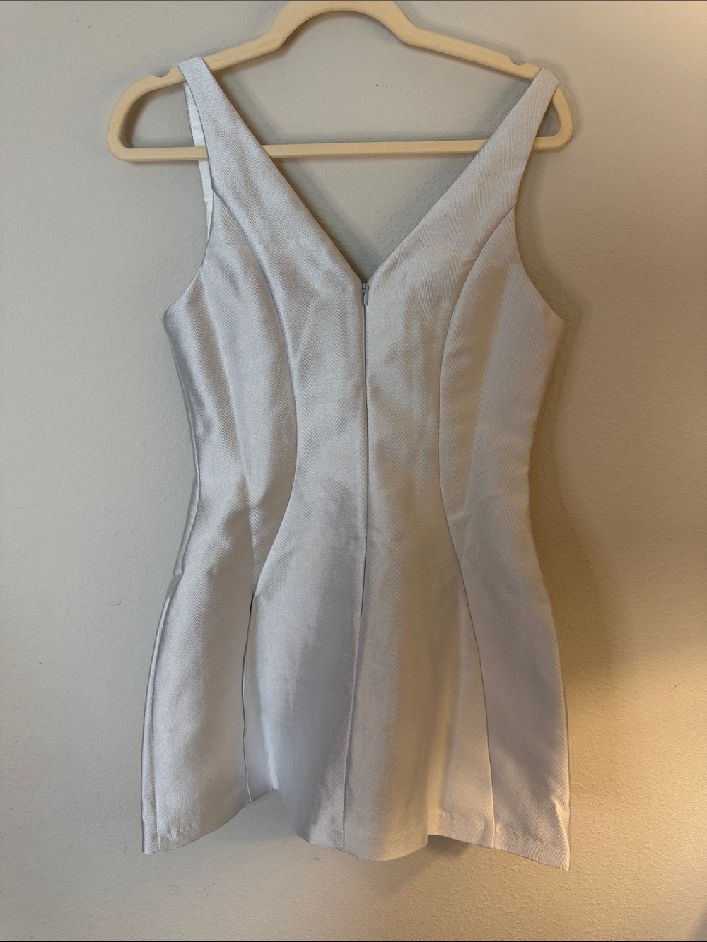 Amanda Uprichard Silver Satin Mini Dress - Picture 3 of 10
